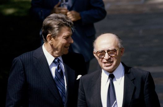 Роналд Рейгън и Менахем Бегин