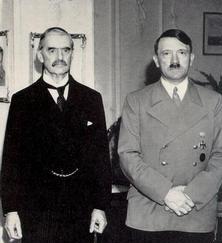 Neville Chamberlain and Adolf Hitler