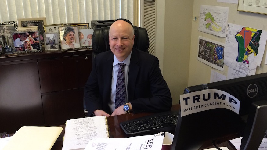Jason Dov Greenblatt, Donald Trump's top real estate lawyer and an Orthodox Jew, is one of three members on the Republican nominee's Israel Advisory Committee. (JTA/Uriel Heilman)