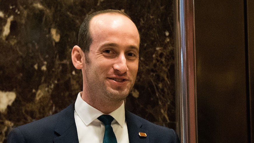 Stephen Miller in the lobby of Trump Tower in New York City, Nov. 11, 2016. (Drew Angerer/Getty Images)