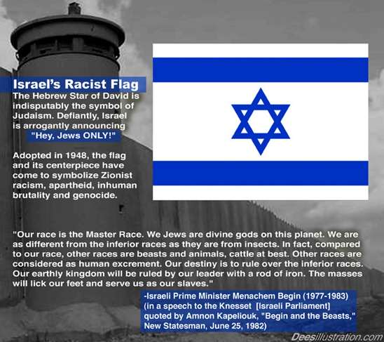 Israel's racist flag