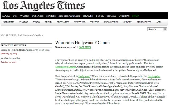 Who runs hollywood, C'mon