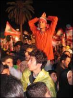 A supporter of the Christian Free Patriotic Movement