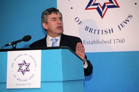 Gordon Brown Board of Deputies British Jews