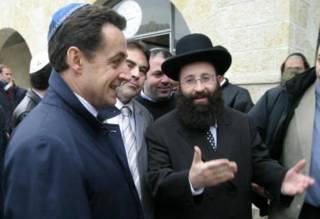 Sarkozy with yarmulke