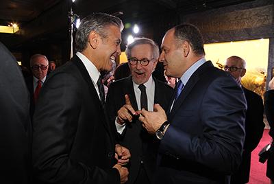 George Clooney, Steven Spielberg and Victor Pinchuk