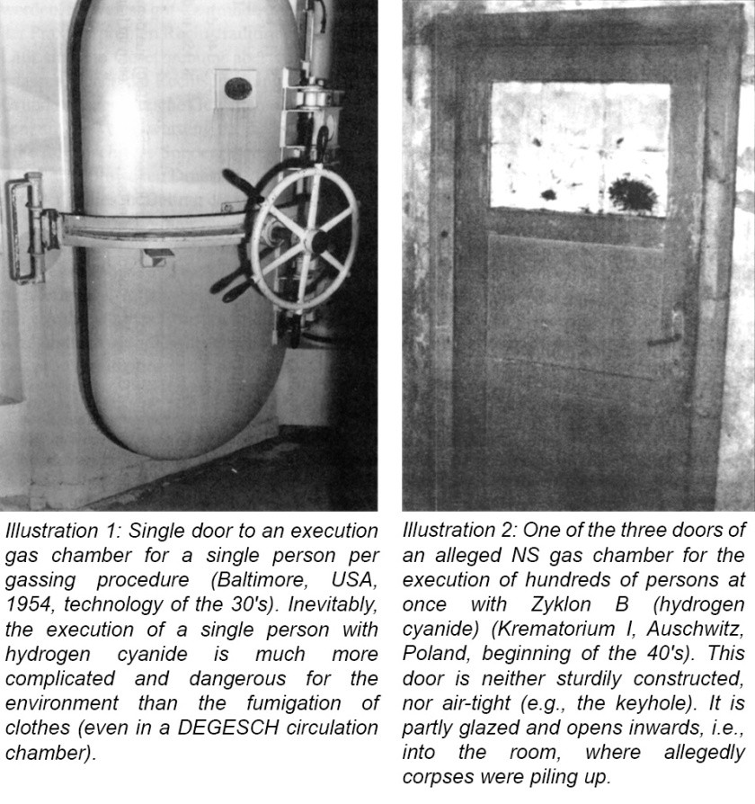 Execution Gas Chamber Door vs Auschwitz