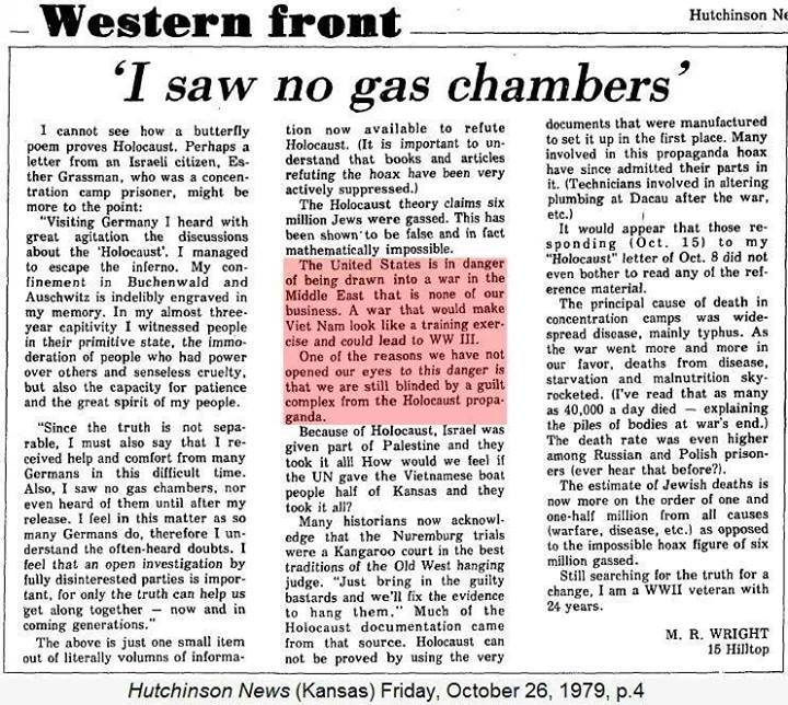 witness testimony no gas chambers